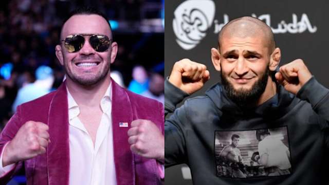 Former interim UFC welterweight Champion Colby Covington and rising contender Khamzat Chimaev.